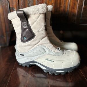 Merrell Women’s Whiteout Mid Waterproof Quilted Performance Winter Boots